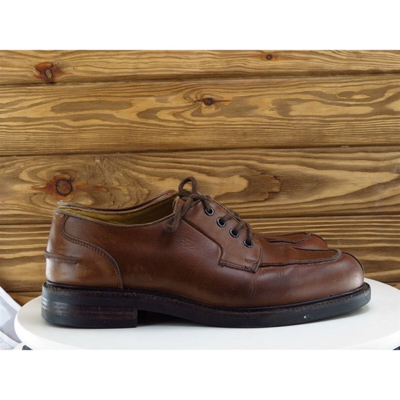 Kenneth Cole Sz 10 Derby Oxfords Brown Leather Men Lace Up New York Medium - Picture 5 of 11